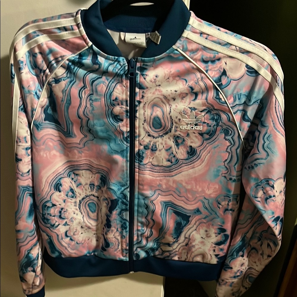 Adidas Women's Swirl Pattern Bomber Jacket